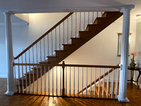 Midway of two staircases