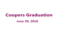 Cooper's Graduation June 20 2016